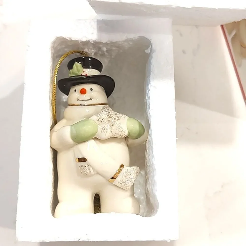 Lenox Holiday Cheer Snowman Ornament Original Box NWT